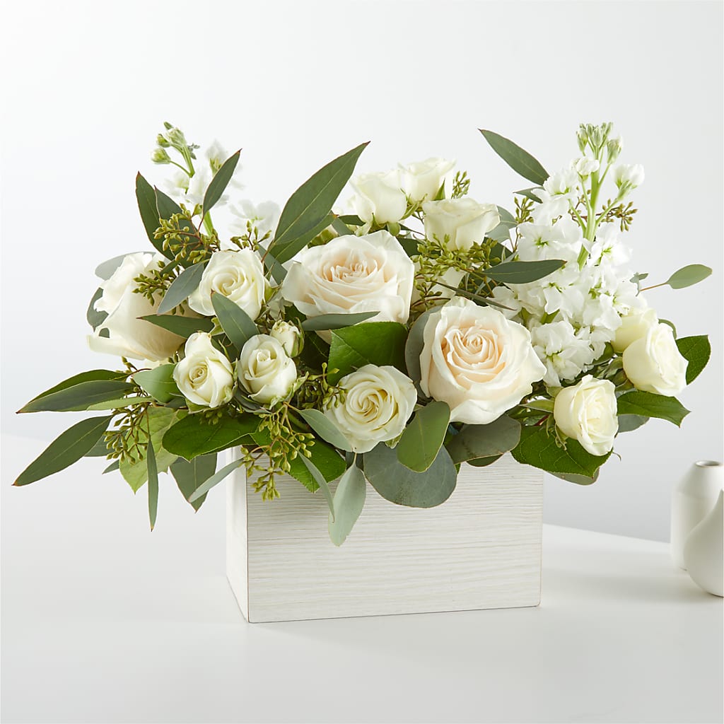 Fresh Linen Box Bouquet – Olson Florist, Salem OR