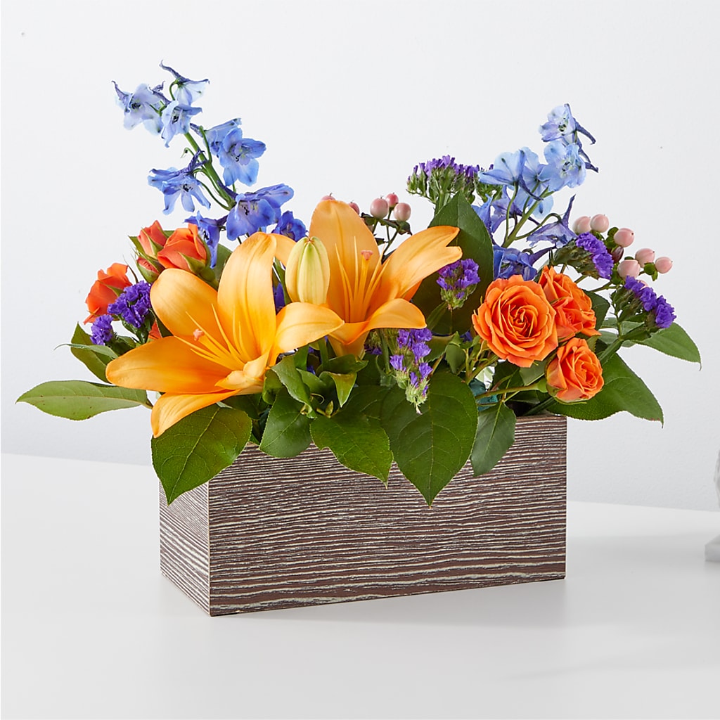 Radiant Citrus Box Bouquet – Olson Florist, Salem OR