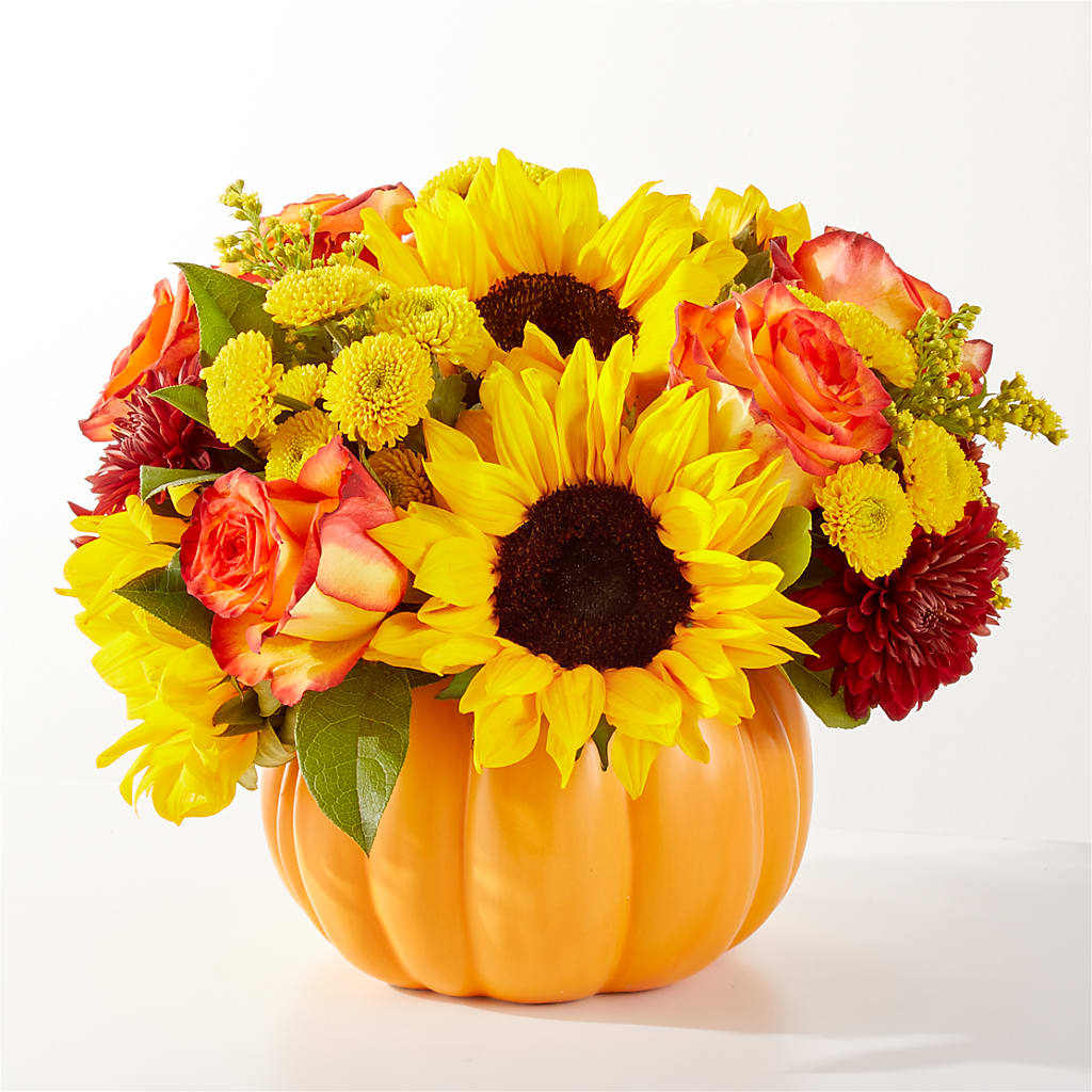Golden Gourd Pumpkin Bouquet – Olson Florist, Salem OR