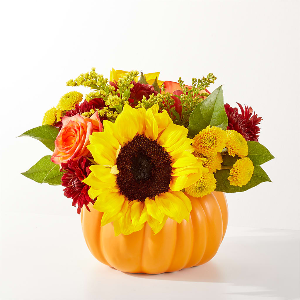 Golden Gourd Pumpkin Bouquet – Olson Florist, Salem OR