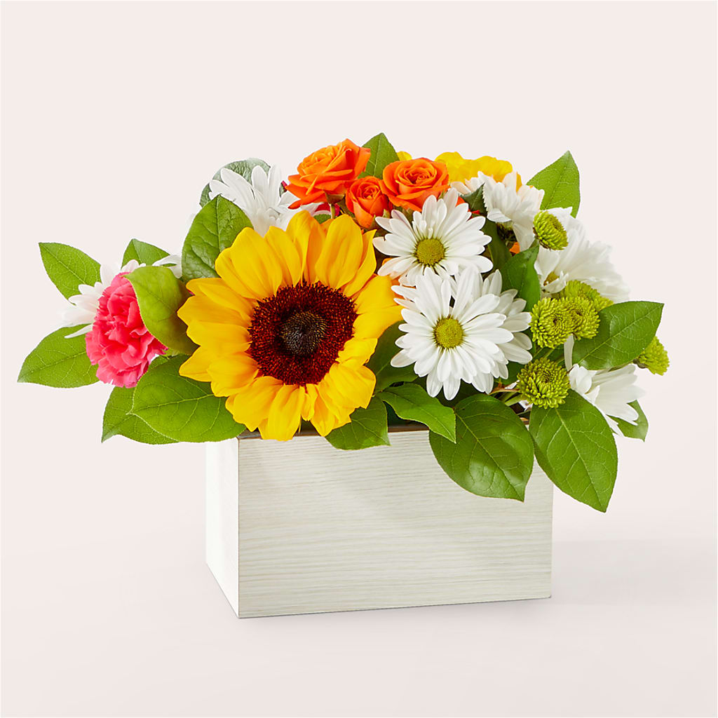 Sun-drenched Blooms Box Bouquet – Olson Florist, Salem OR