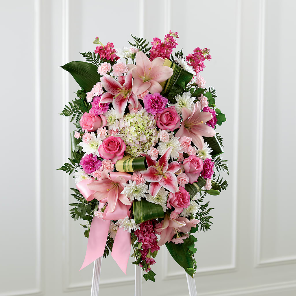 Comforting Standing Spray – Olson Florist, Salem OR