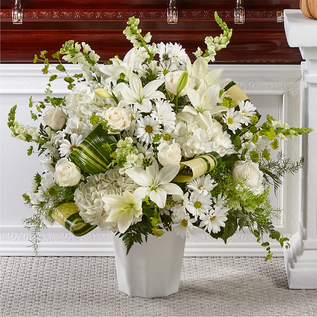 Thoughts of Tranquility Floor Basket – Olson Florist, Salem OR