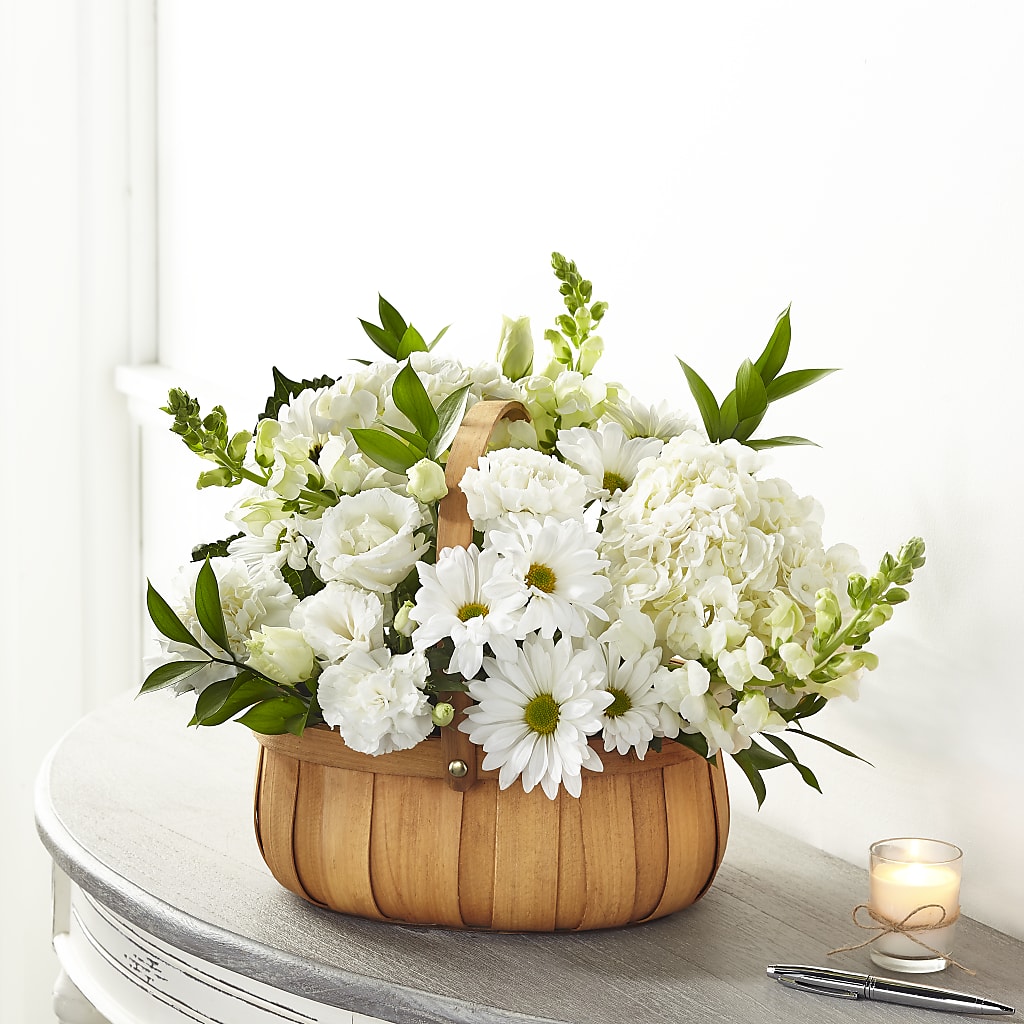 Pure Ivory Basket – Olson Florist, Salem OR