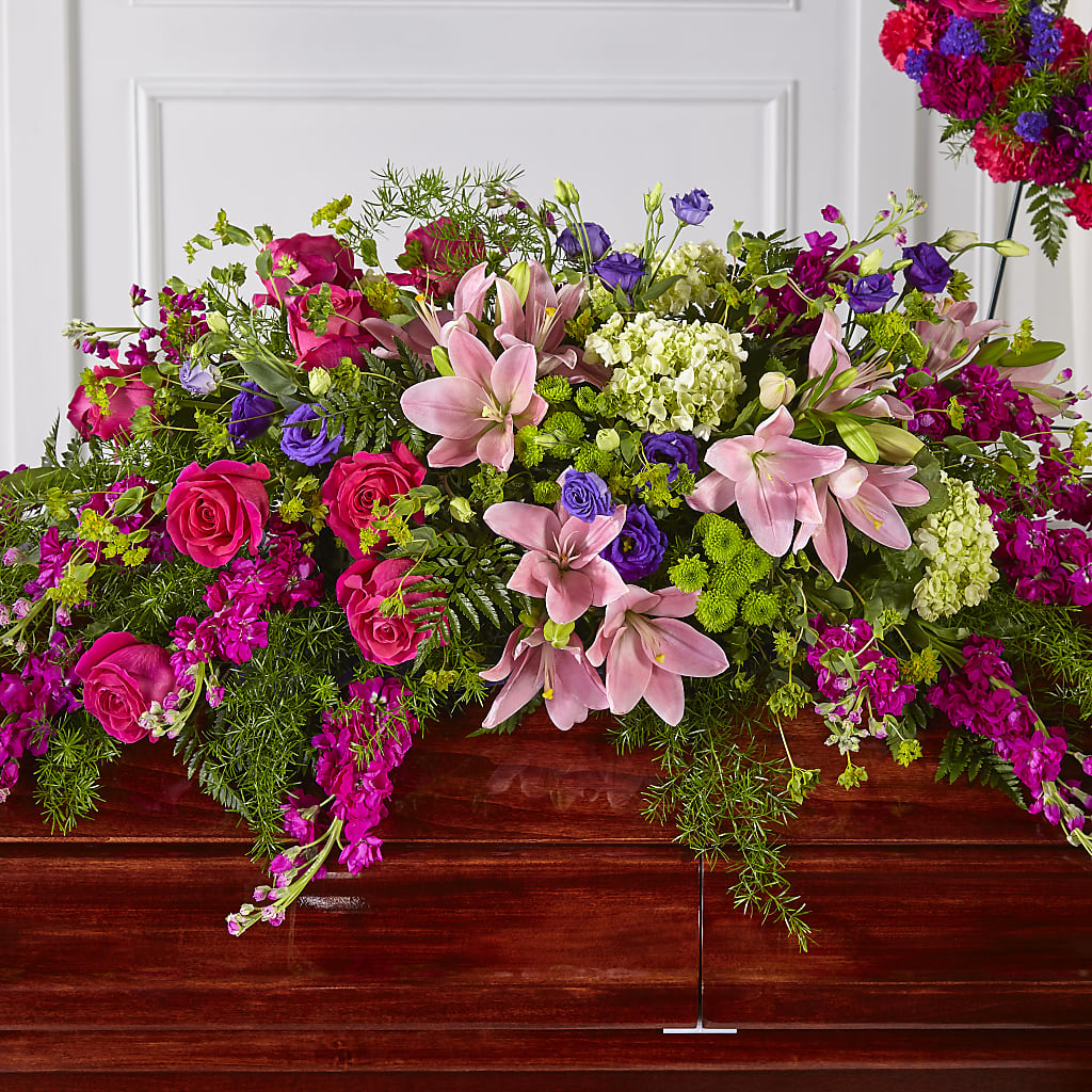 Radiant Tribute Casket Spray – Olson Florist, Salem OR