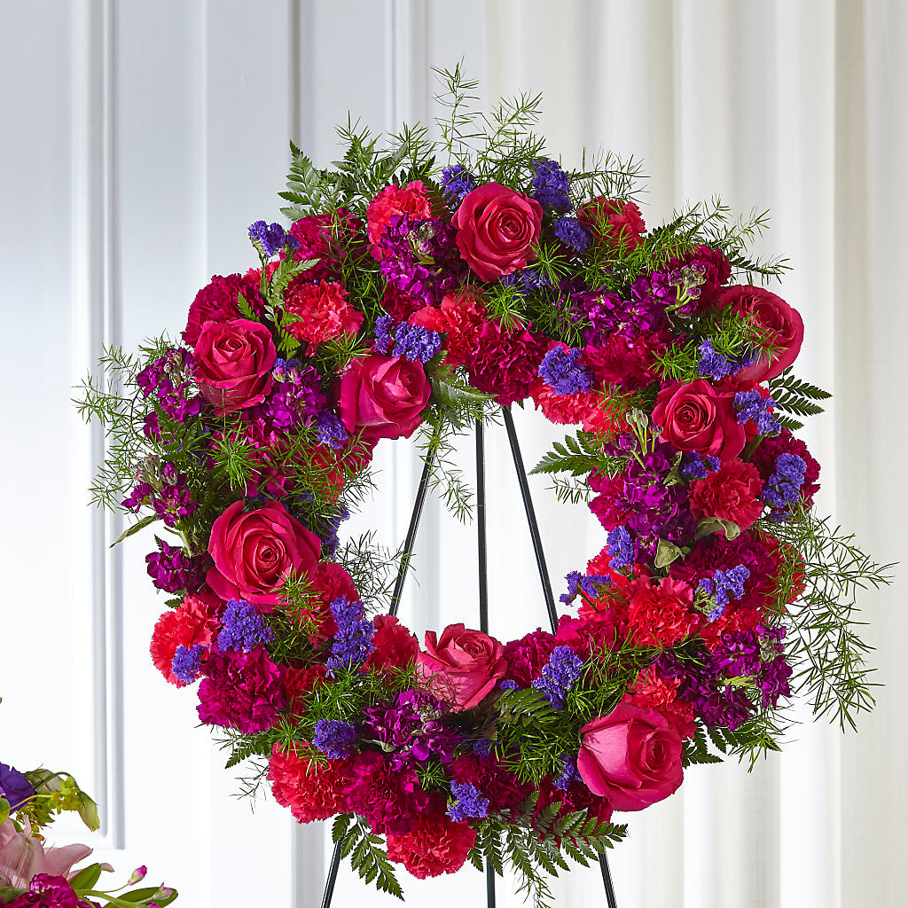 Calming Colors Wreath – Olson Florist, Salem OR