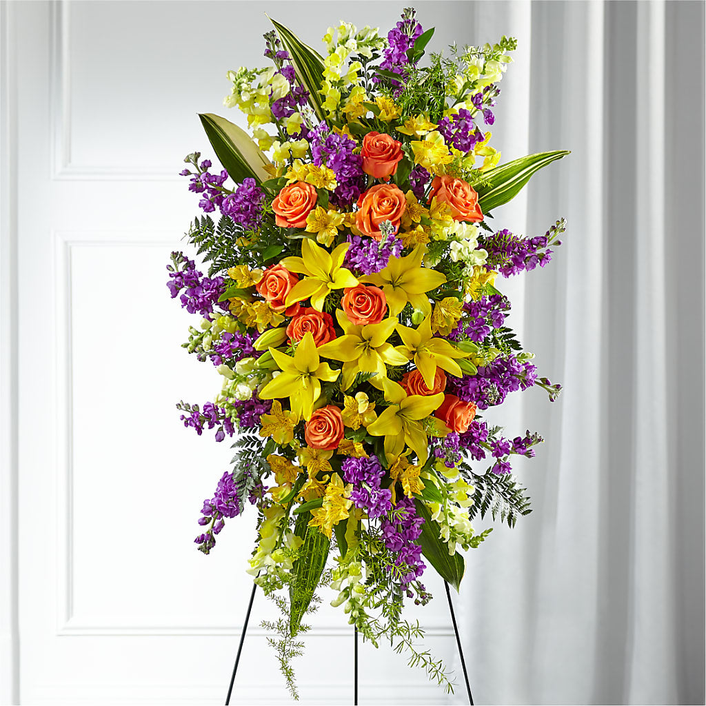 Thoughtful Prayers Standing Spray – Olson Florist, Salem OR