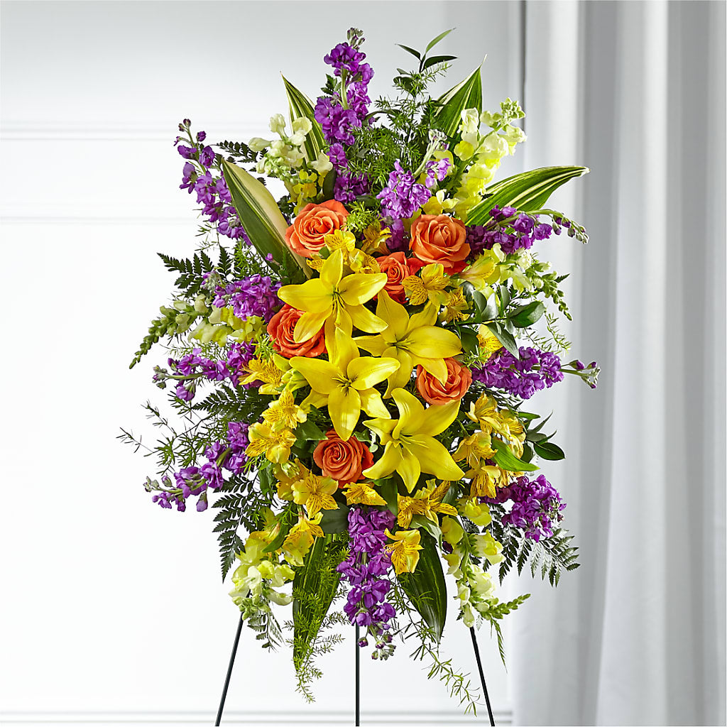 Thoughtful Prayers Standing Spray – Olson Florist, Salem OR