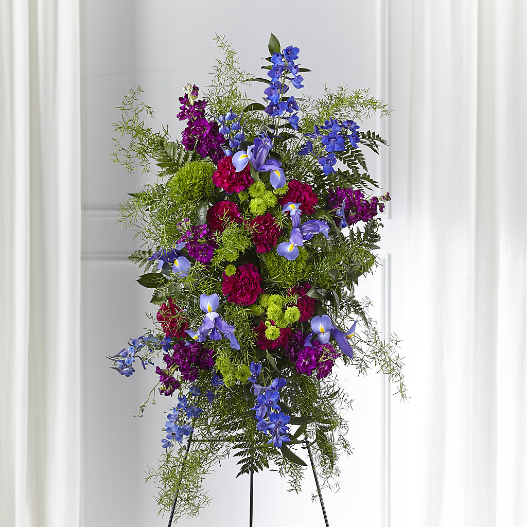 Heavenly Skies Standing Spray – Olson Florist, Salem OR