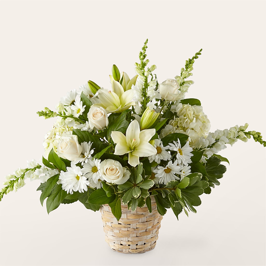 Ivory Elegance Floral Basket – Olson Florist, Salem OR