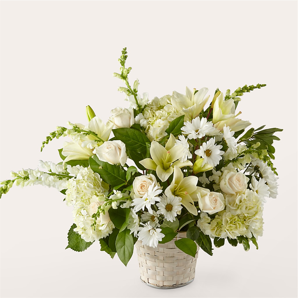 Ivory Elegance Floral Basket – Olson Florist, Salem OR