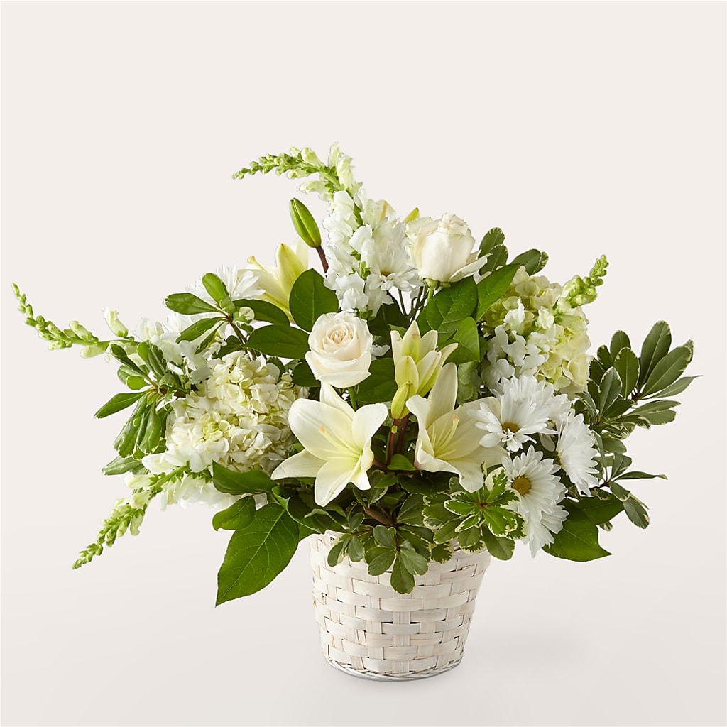 Ivory Elegance Floral Basket – Olson Florist, Salem OR