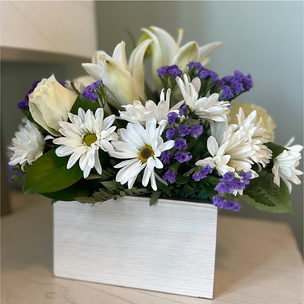 Beyond Blue Box Bouquet –  Olson Florist, Salem OR