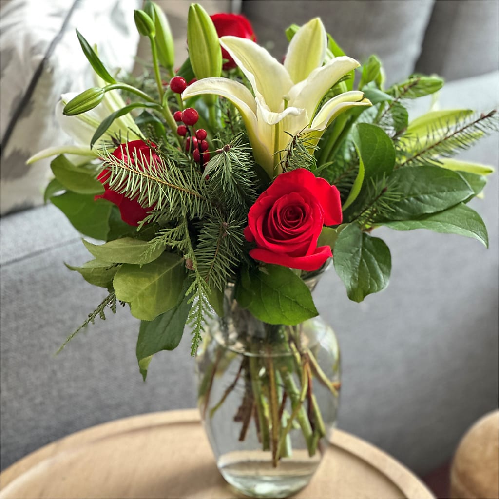 Sparkling Snowflakes Bouquet –  Olson Florist, Salem OR
