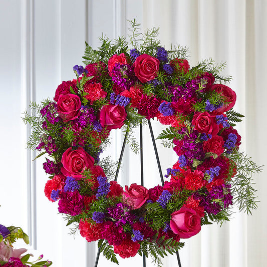 Calming Colors Wreath –  Olson Florist, Salem OR