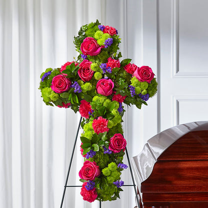 Tribute Rose Floral Cross –  Olson Florist, Salem OR