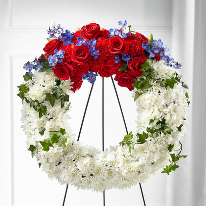 Patriotic Passion Wreath –  Olson Florist, Salem OR