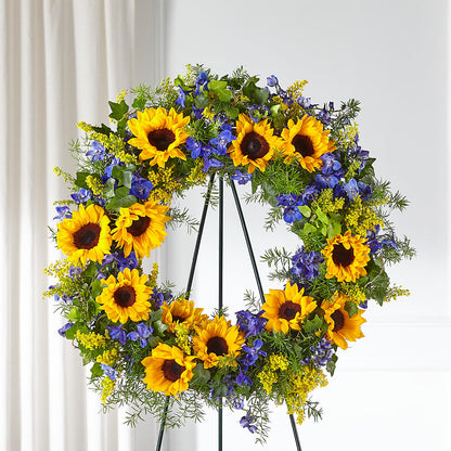 Bright Rays Wreath –  Olson Florist, Salem OR